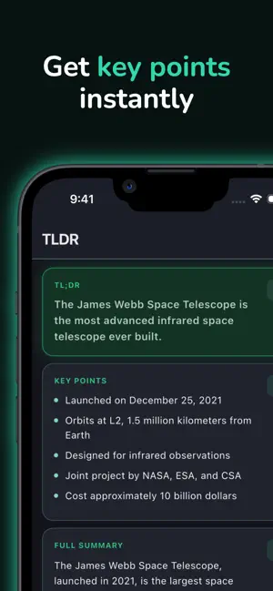 TLDR: AI Text Summarizer screenshot 3