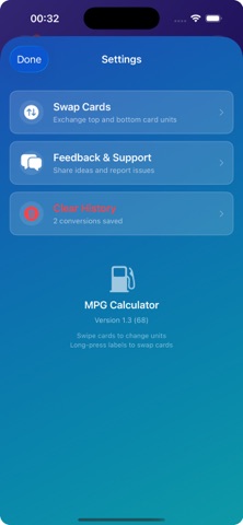 MPG Fuel Converter Screenshot 2 of 3