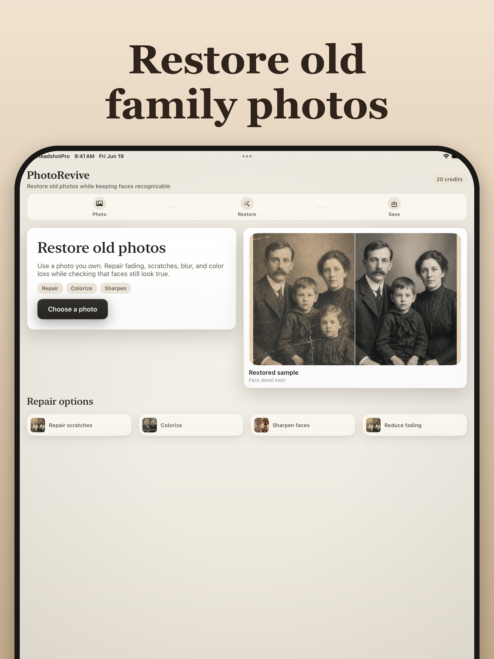 PhotoReviveAI - Old Photo Fix