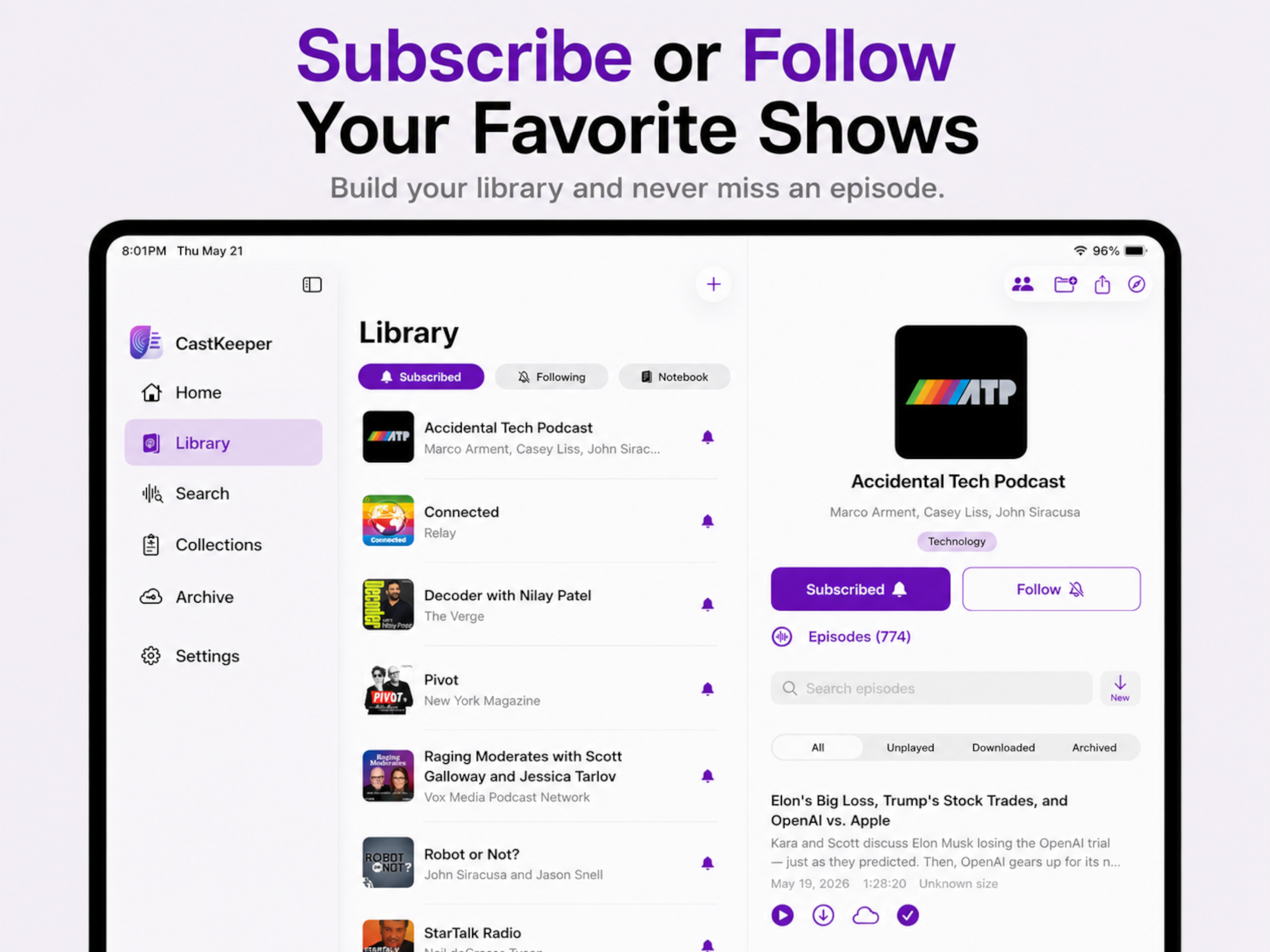 CastKeeper: Podcast Player