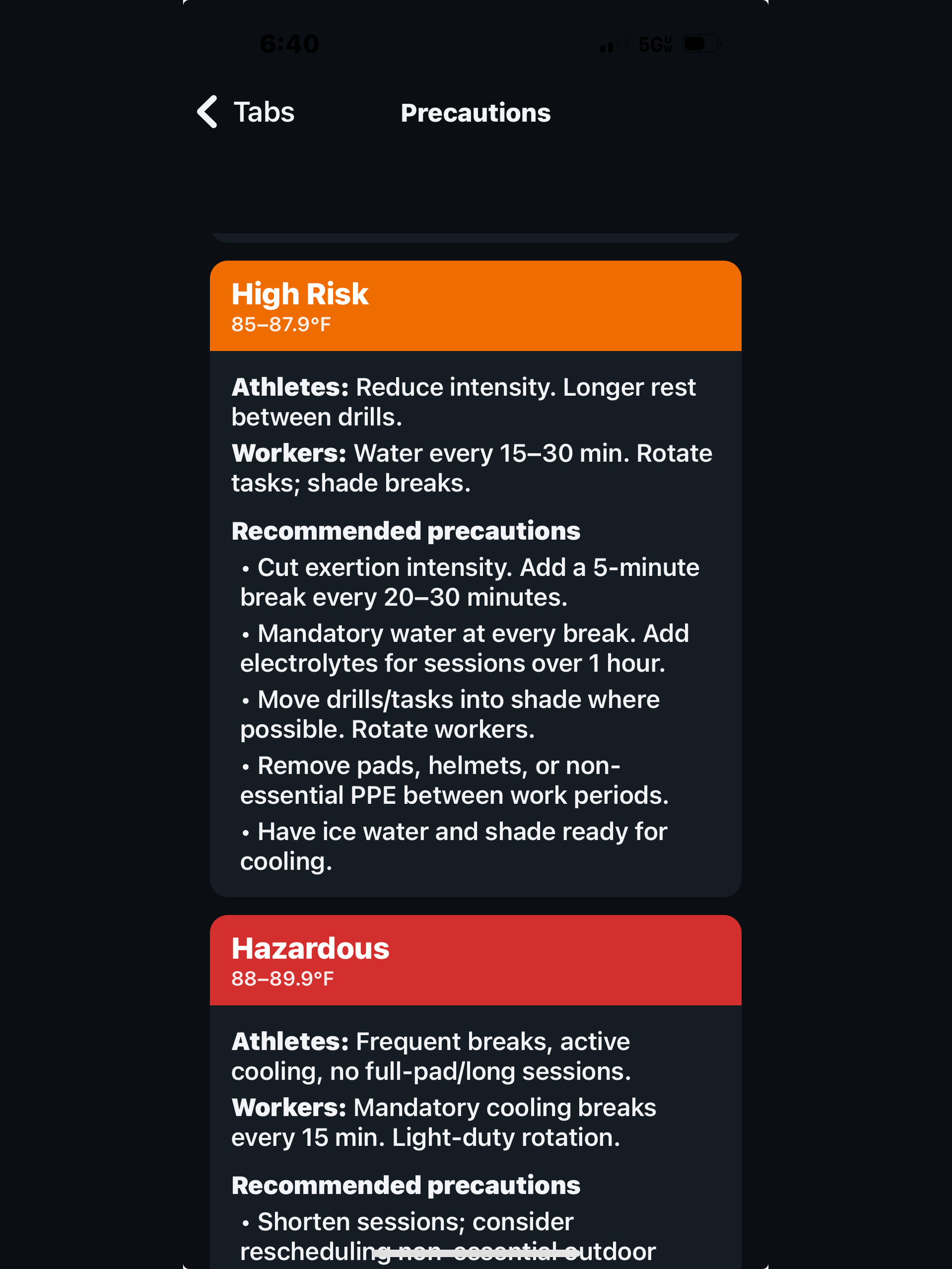HeatSafe WBGT screenshot 6