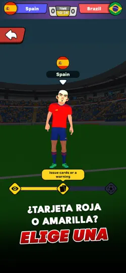 Captura de pantalla de Simulador Árbitro Fútbol 2026 en iPhone 1