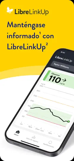 Captura de pantalla de LibreLinkUp en iPhone 1