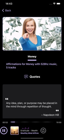 Wealthy Affirm screenshot