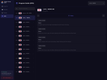 Stalker Portal IPTV iPad screenshot