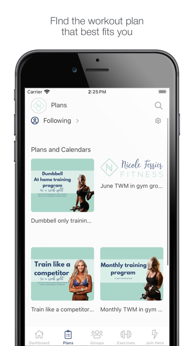 Nicole Ferrier Fitness Screenshot