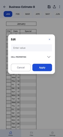 2027 Calendar Notes iPhone screenshot