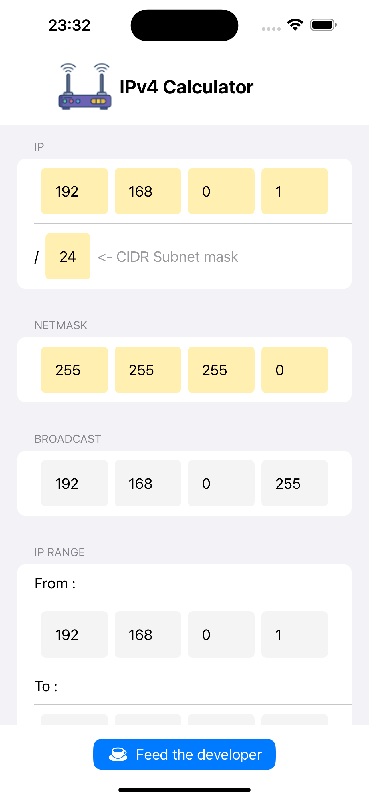 SJ IPv4 Calculator