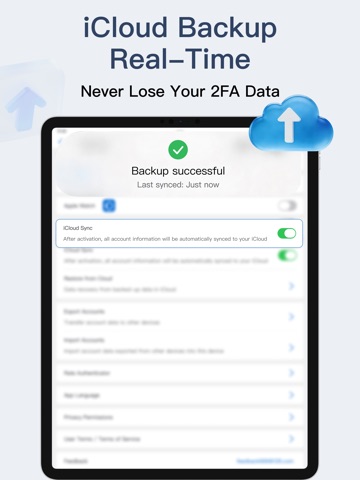 Authenticator App: 2FA & Cloud iPad screenshot