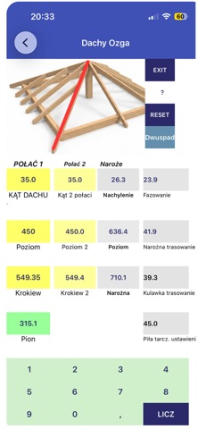 Kalkulator ciesielski Ozga 3 — скриншот 4