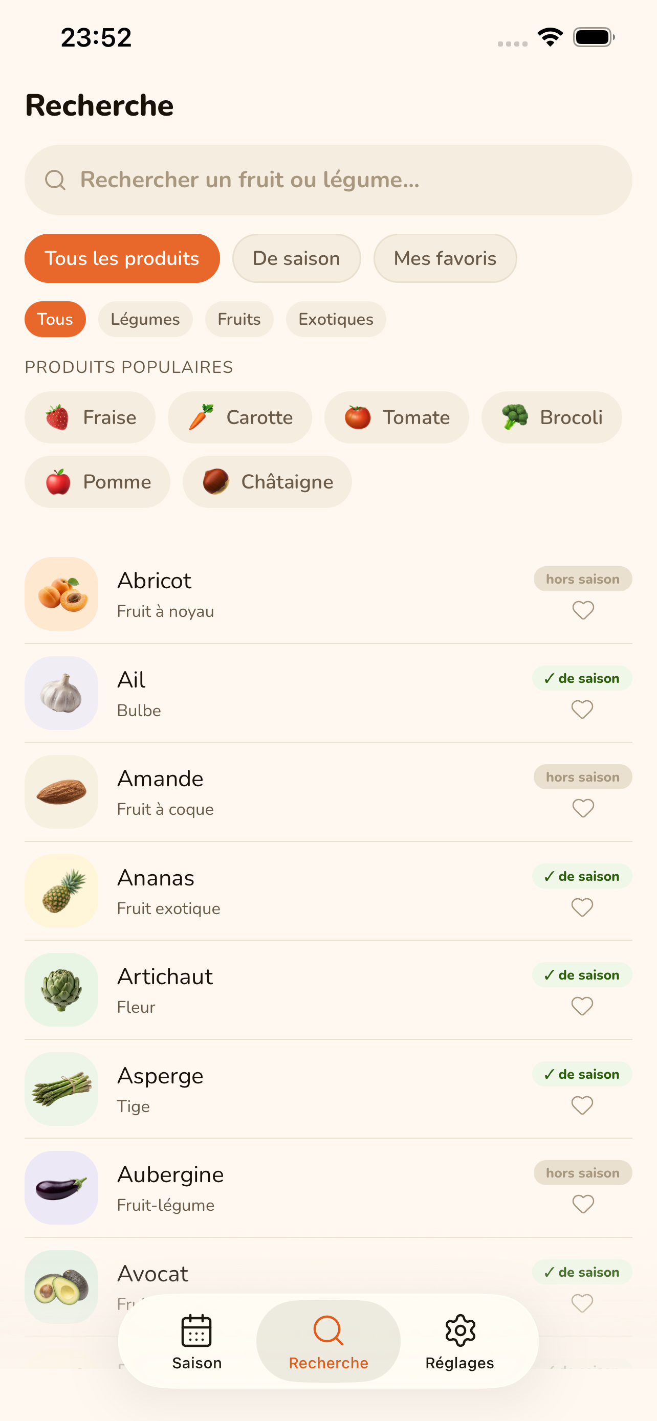 Juste Saison · Fruits Légumes screenshot 5