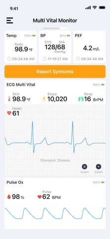 Multi Vital Monitor app screenshot
