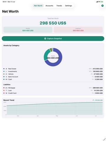 Networthy – Net Worth iPad screenshot