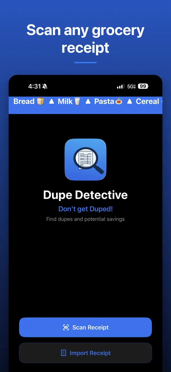 Screenshot #2 pour DupeDetective Receipt Scanner