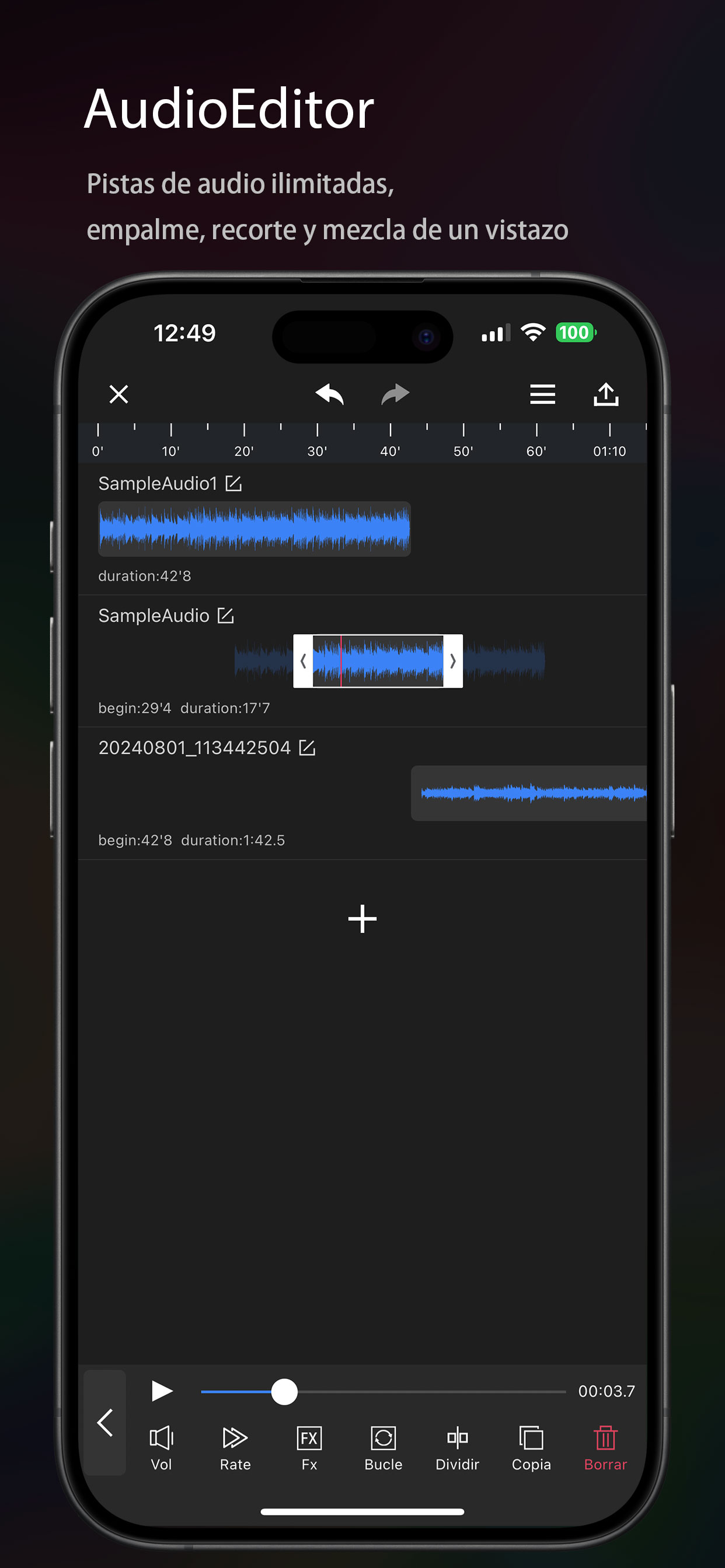 Audio Editor - Música clips