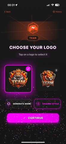 War: Gaming Logo Maker Esport iPhone screenshot