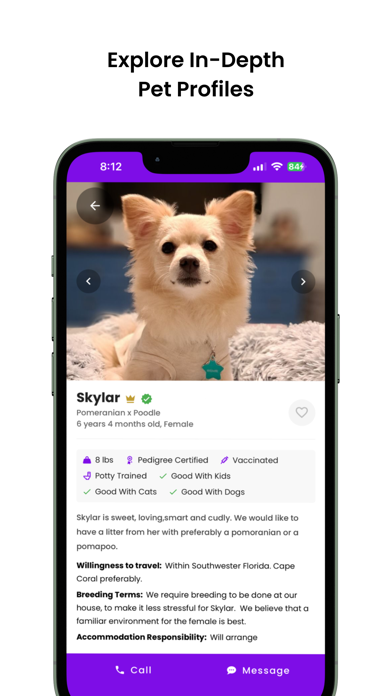 Petmeetly - Pet's Match Finder Screenshot