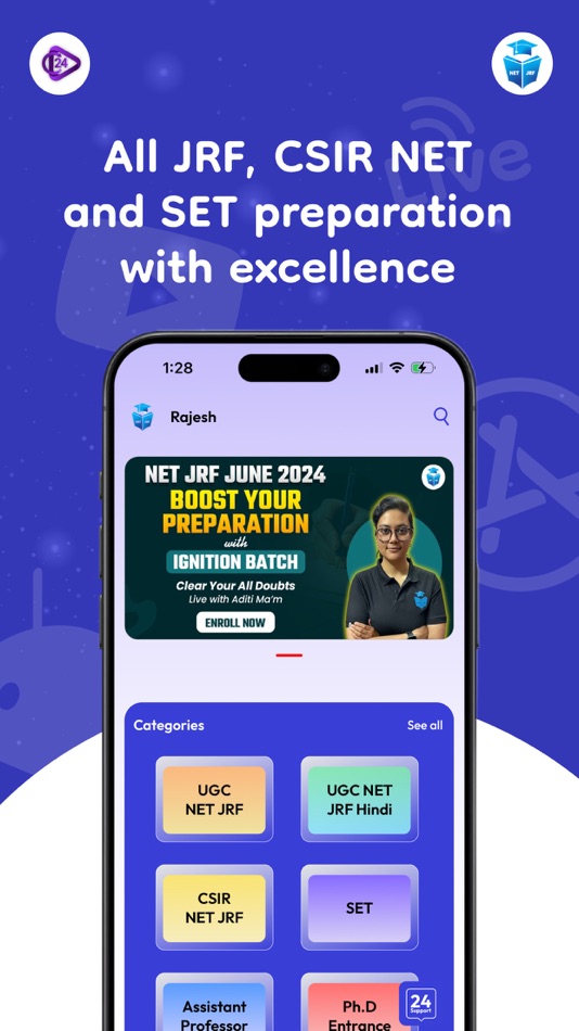 #1. JRFAdda - UGC NET Prep App (iOS) 作者: Imran Khan