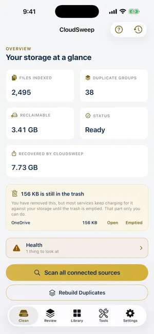 CloudSweep screenshot 1