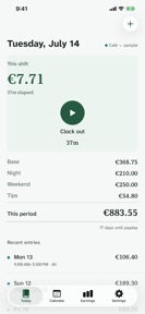 Ora: Shift & Earnings Tracker screenshot