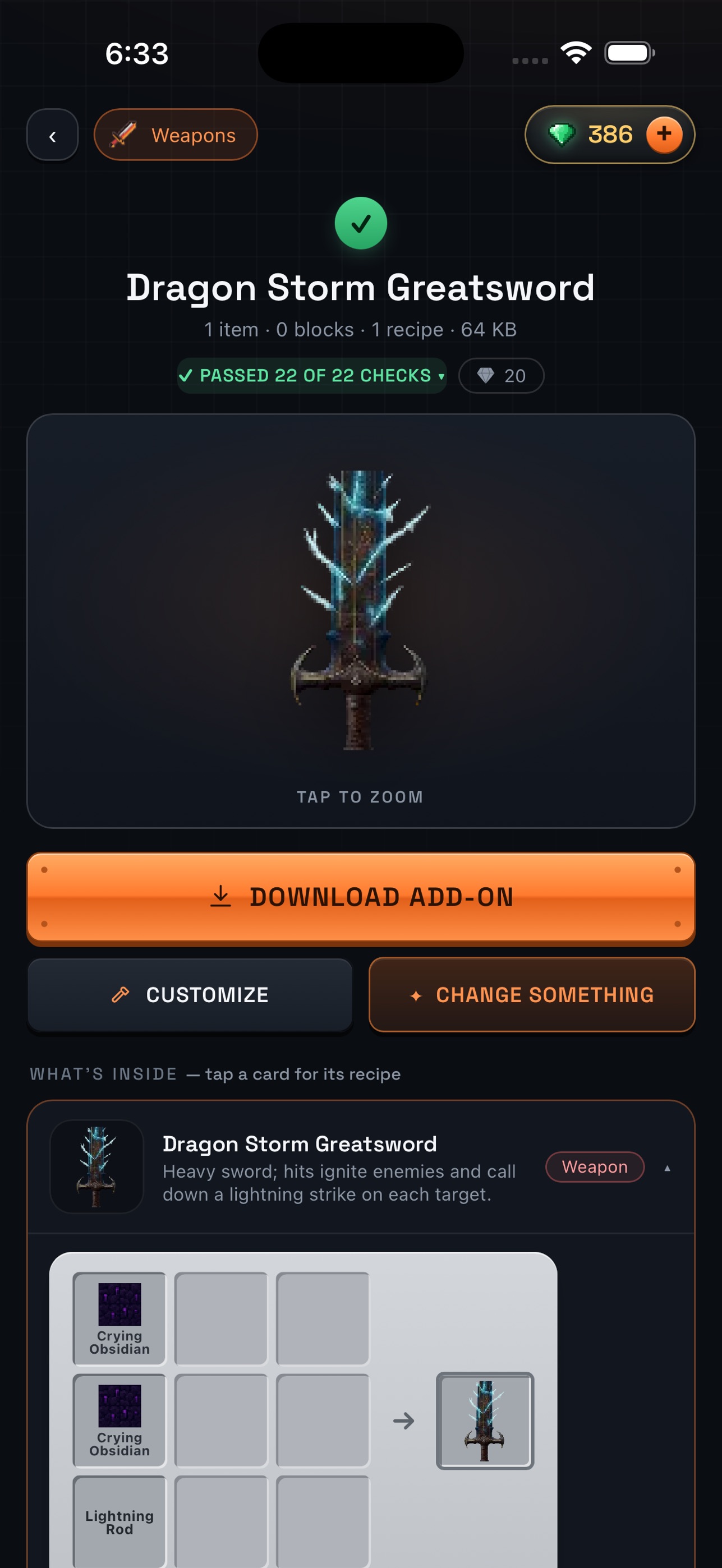 Screenshot 1 of Addon Forge
