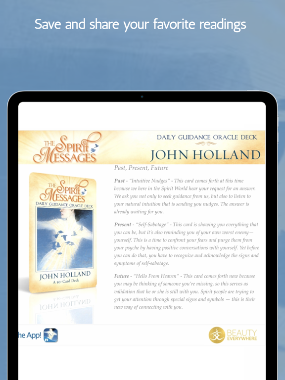 Spirit Messages Oracle Deck iPad screenshot 5 - Lifestyle app