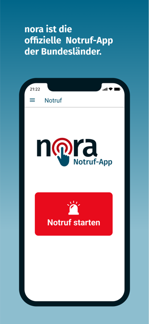 nora - Notruf-App Screenshot