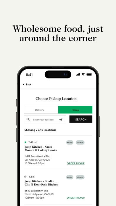 goop Kitchen iPhone screenshot