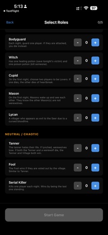 Werewolf Moderator+ screenshot