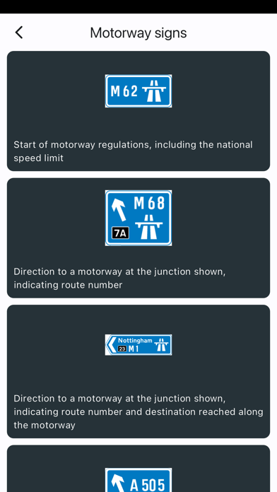Traffic signs flash cards Screenshot