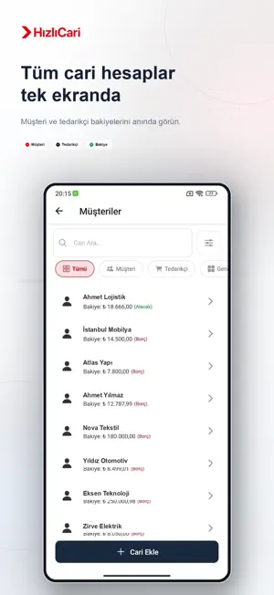Hızlı Cari: Borç Alacak Takip screenshot 2
