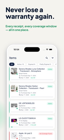 Warranty Tracker: AI Coverage iPhone screenshot