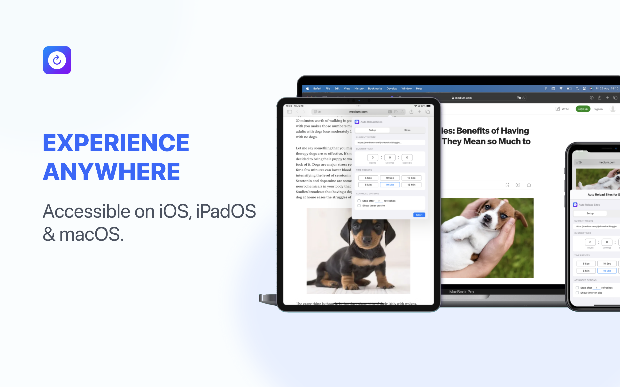 Auto Reload Sites for Safari