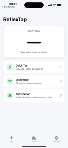 ReflexTap Reaction Trainer iPhone screenshot