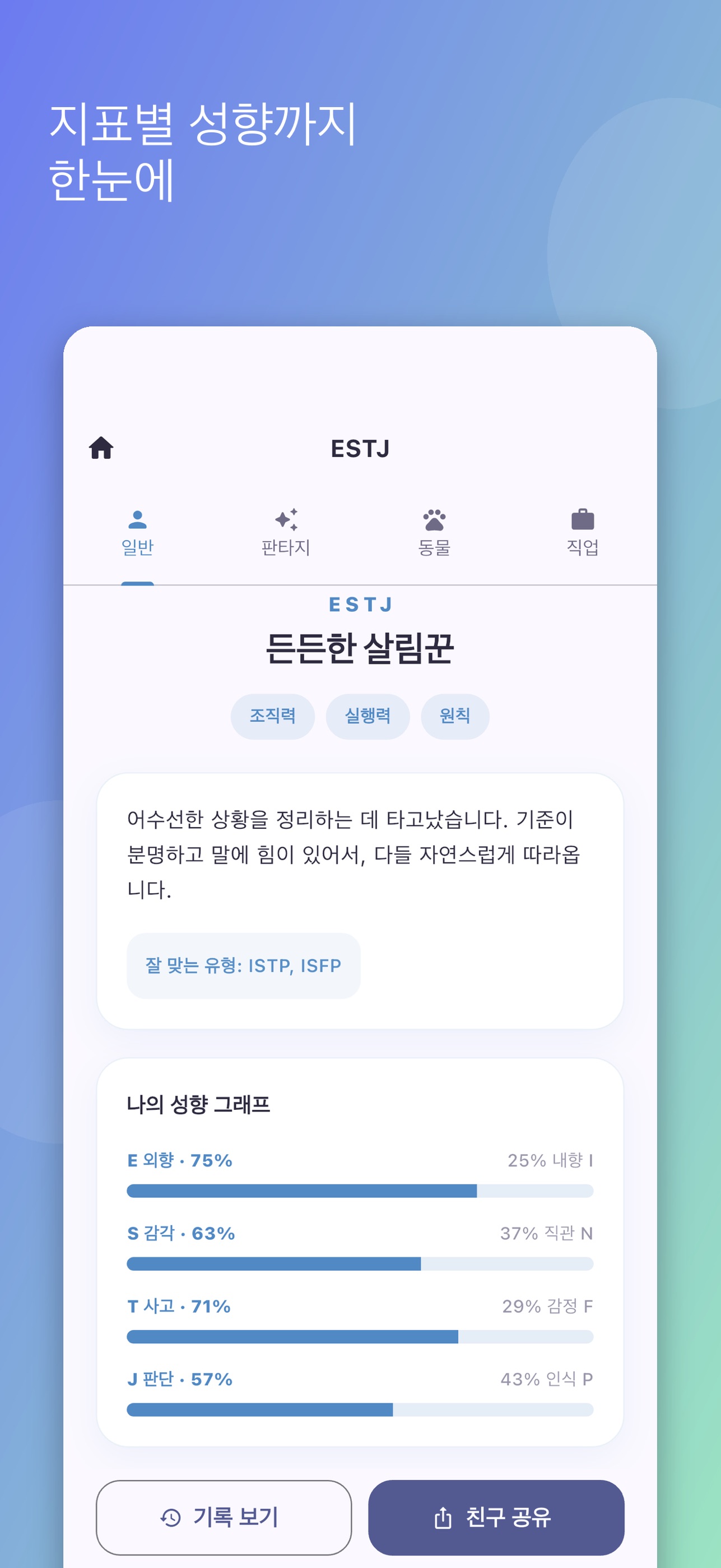 Screenshot 3 of 심플 성격유형 테스트
