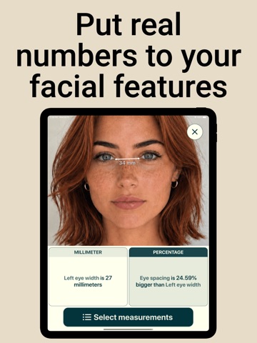 Measure Face Ratio - F4CE iPad screenshot