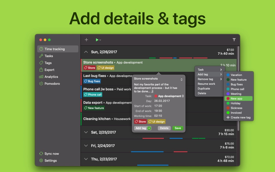 #3. WorkingHours: Time Tracking (macOS) 由: Timo Partl