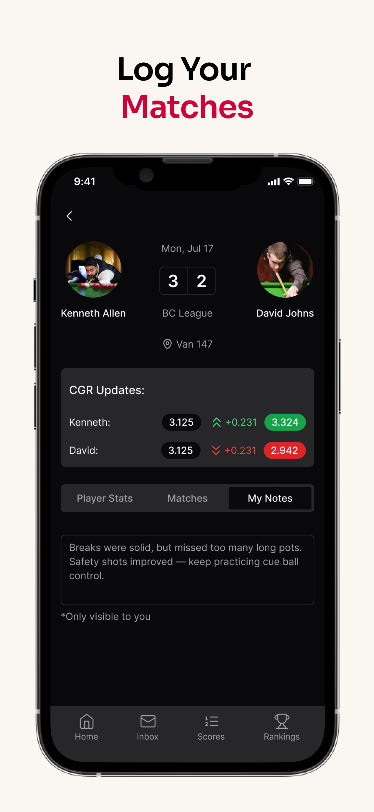CuePal: For Snooker Players