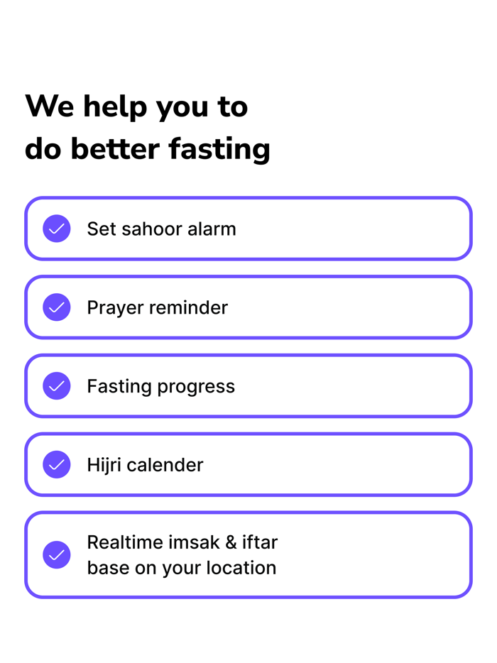 Muslim Fasting Calendar Alarm