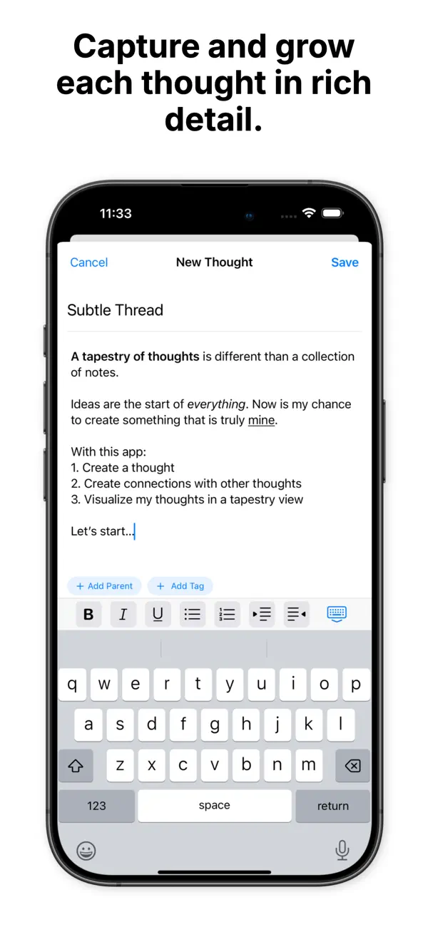 #2. Subtle Thread (iOS) Ved: Ram Sridhar