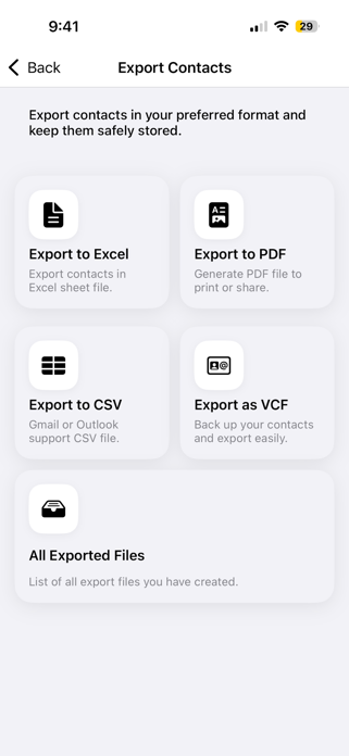 Contacts Master:Clean & Export Screenshot 3 of 5