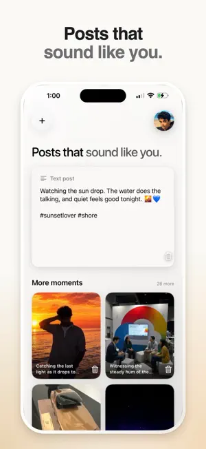 Zup: AI Captions & Posts screenshot 1