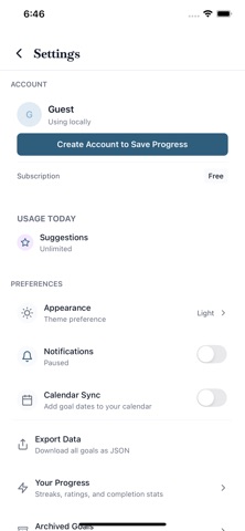 Goals - AI Action Planner screenshot