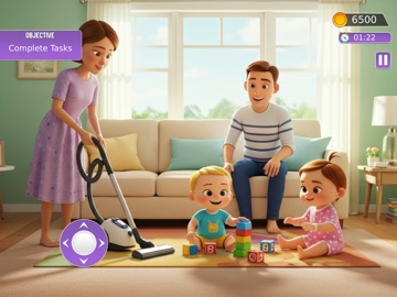 Mom Baby Care Mother Simulator iPad screenshot