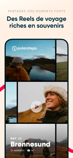 Capture d'écran de Polarsteps sur iPhone 5