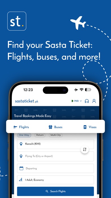 Sastaticket.pk Flights, Bus Screenshot