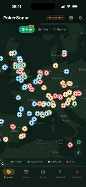 PokerSonar: Tournaments Map screenshot 1