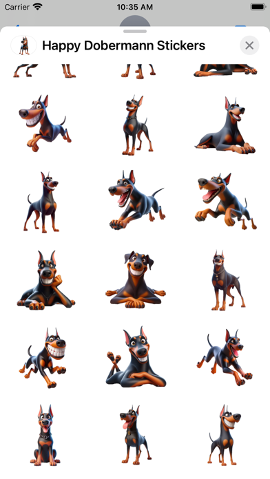 Screenshot #2 pour Happy Dobermann Stickers