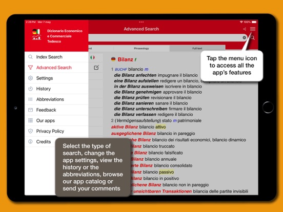 Business Dictionary DE-IT iPad screenshot