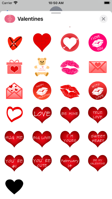Screenshot #3 pour Saint-Valentin - Autocollants